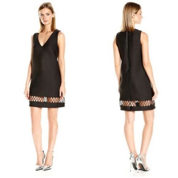 French Connection Black Clara Eight Scuba Dress - Picture 1 of 10